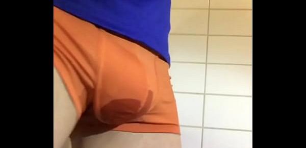  Pftish- peeing in my orange underwear
